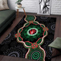Australia Bowel Cancer Awareness Month Area Rug Brave Strong Aboriginal Art