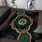 Australia Bowel Cancer Awareness Month Area Rug Brave Strong Aboriginal Art