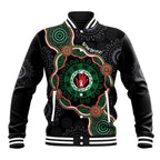 Australia Bowel Cancer Awareness Month Baseball Jacket Brave Strong Aboriginal Art