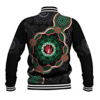 Australia Bowel Cancer Awareness Month Baseball Jacket Brave Strong Aboriginal Art