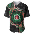 Australia Bowel Cancer Awareness Month Baseball Jersey Brave Strong Aboriginal Art