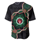 Australia Bowel Cancer Awareness Month Baseball Jersey Brave Strong Aboriginal Art