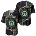 Australia Bowel Cancer Awareness Month Baseball Jersey Brave Strong Aboriginal Art