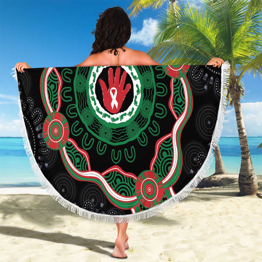 Australia Bowel Cancer Awareness Month Beach Blanket Brave Strong Aboriginal Art