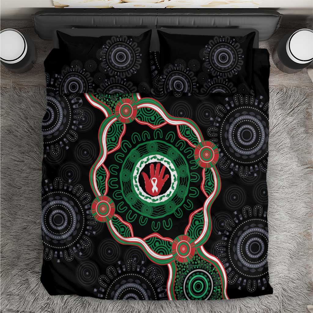 Australia Bowel Cancer Awareness Month Bedding Set Brave Strong Aboriginal Art