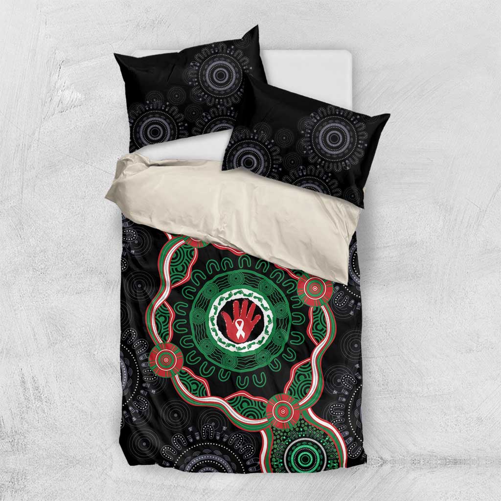 Australia Bowel Cancer Awareness Month Bedding Set Brave Strong Aboriginal Art