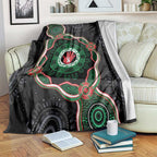 Australia Bowel Cancer Awareness Month Blanket Brave Strong Aboriginal Art