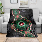 Australia Bowel Cancer Awareness Month Blanket Brave Strong Aboriginal Art