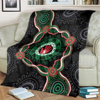Australia Bowel Cancer Awareness Month Blanket Brave Strong Aboriginal Art