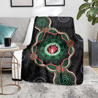 Australia Bowel Cancer Awareness Month Blanket Brave Strong Aboriginal Art