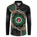 Australia Bowel Cancer Awareness Month Button Sweatshirt Brave Strong Aboriginal Art