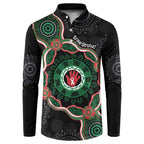 Australia Bowel Cancer Awareness Month Button Sweatshirt Brave Strong Aboriginal Art