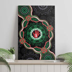 Australia Bowel Cancer Awareness Month Canvas Wall Art Brave Strong Aboriginal Art