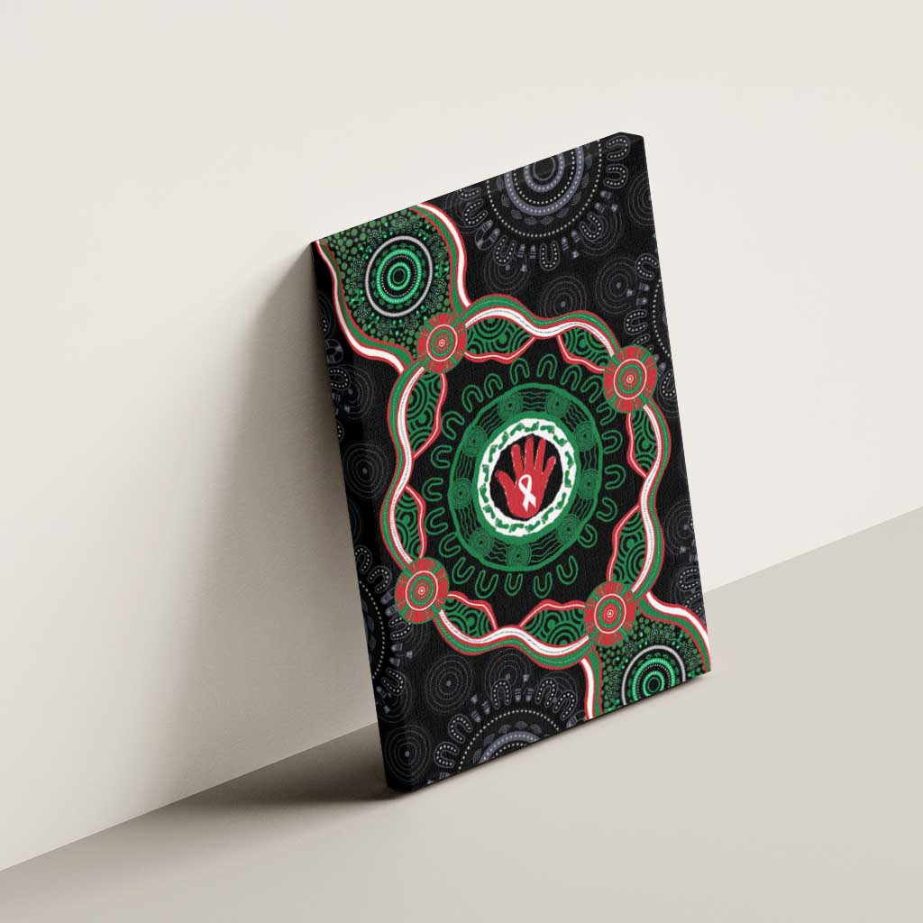 Australia Bowel Cancer Awareness Month Canvas Wall Art Brave Strong Aboriginal Art