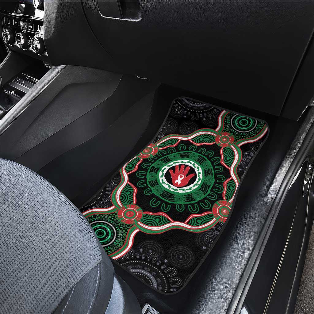 Australia Bowel Cancer Awareness Month Car Mats Brave Strong Aboriginal Art