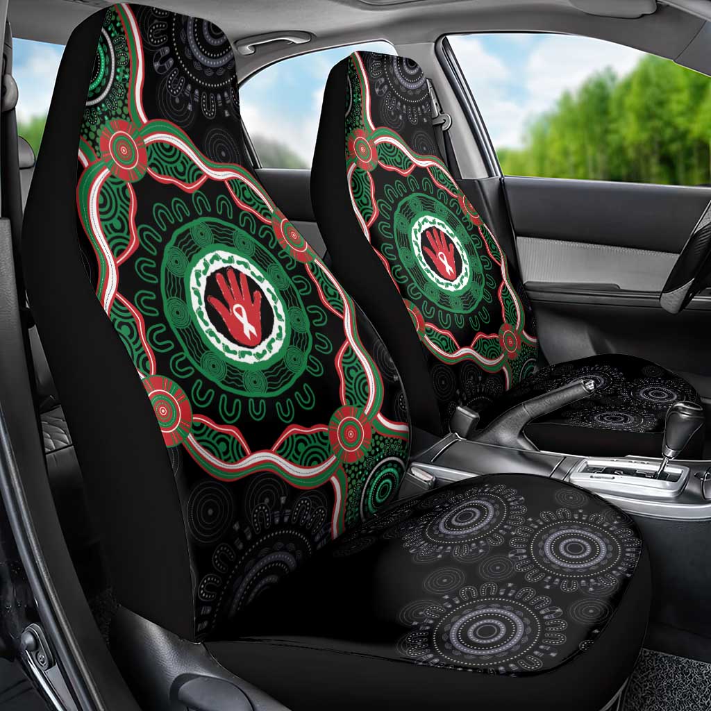 Australia Bowel Cancer Awareness Month Car Seat Cover Brave Strong Aboriginal Art