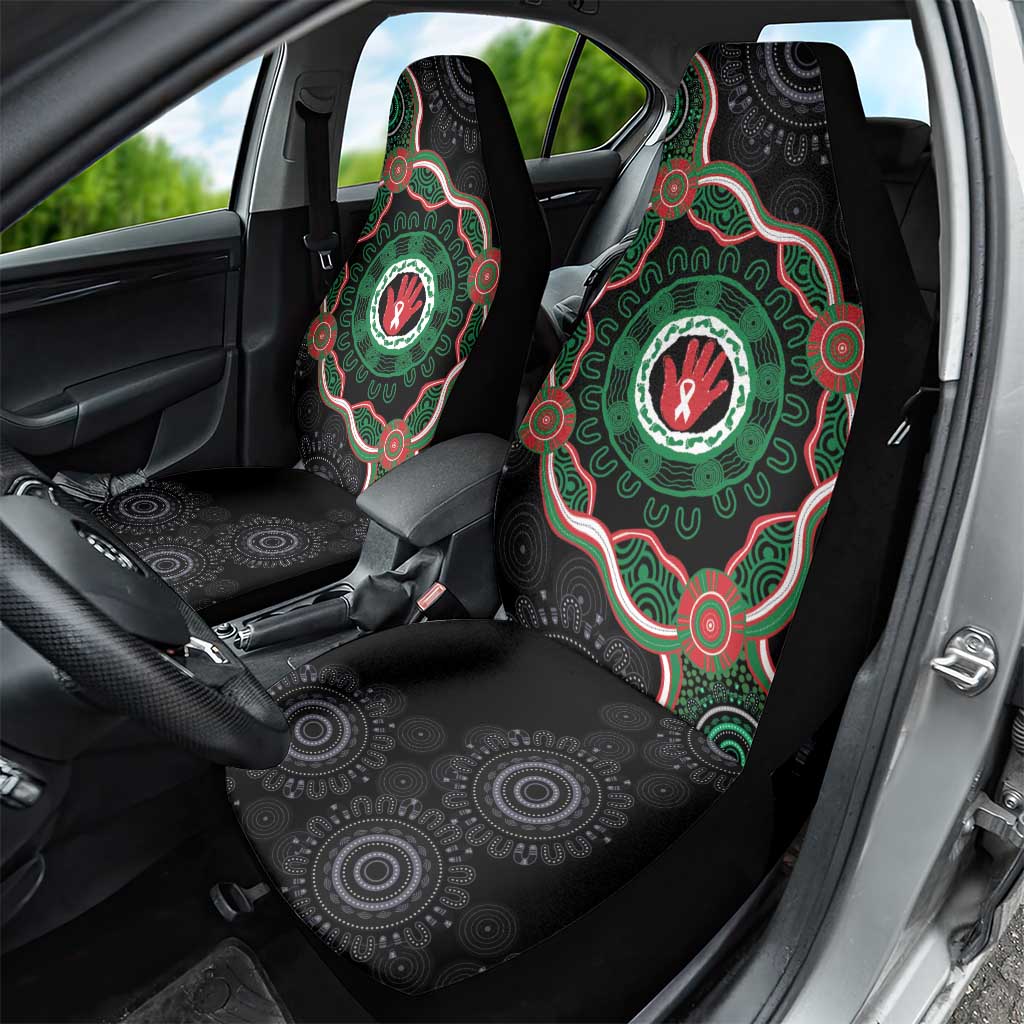 Australia Bowel Cancer Awareness Month Car Seat Cover Brave Strong Aboriginal Art