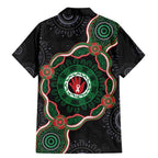 Australia Bowel Cancer Awareness Month Family Matching Mermaid Dress and Hawaiian Shirt Brave Strong Aboriginal Art