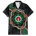 Australia Bowel Cancer Awareness Month Family Matching Tank Maxi Dress and Hawaiian Shirt Brave Strong Aboriginal Art