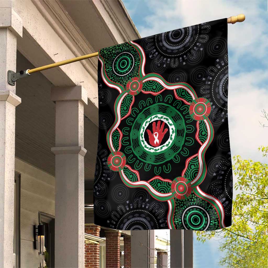 Australia Bowel Cancer Awareness Month Garden Flag Brave Strong Aboriginal Art