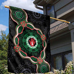 Australia Bowel Cancer Awareness Month Garden Flag Brave Strong Aboriginal Art
