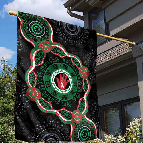 Australia Bowel Cancer Awareness Month Garden Flag Brave Strong Aboriginal Art