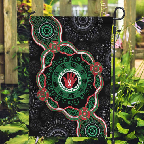 Australia Bowel Cancer Awareness Month Garden Flag Brave Strong Aboriginal Art