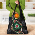 Australia Bowel Cancer Awareness Month Grocery Bag Brave Strong Aboriginal Art