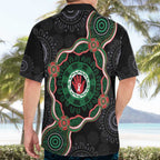 Australia Bowel Cancer Awareness Month Hawaiian Shirt Brave Strong Aboriginal Art