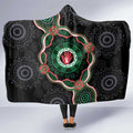 Australia Bowel Cancer Awareness Month Hooded Blanket Brave Strong Aboriginal Art