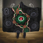 Australia Bowel Cancer Awareness Month Hooded Blanket Brave Strong Aboriginal Art