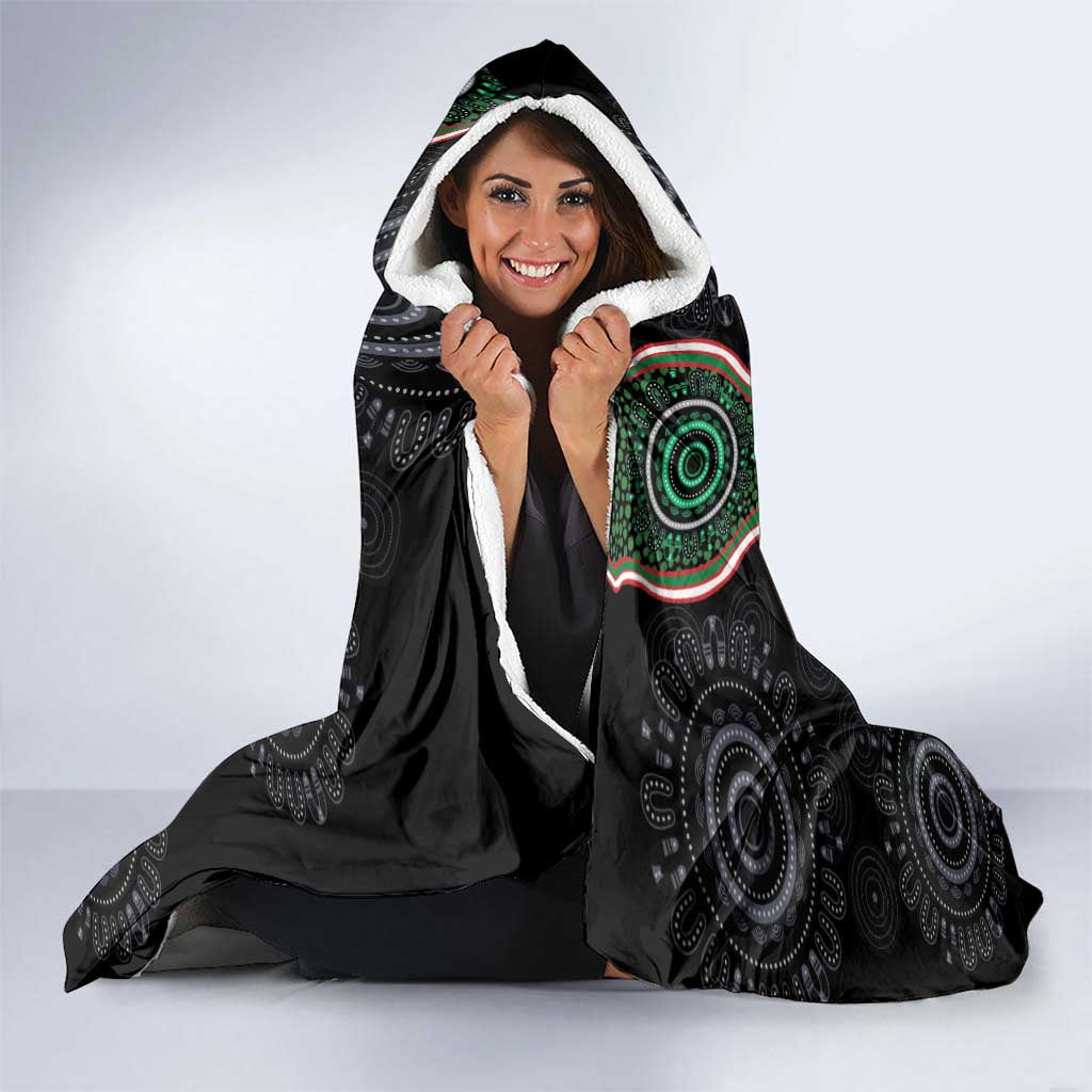 Australia Bowel Cancer Awareness Month Hooded Blanket Brave Strong Aboriginal Art
