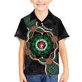 Australia Bowel Cancer Awareness Month Kid Hawaiian Shirt Brave Strong Aboriginal Art