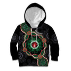 Australia Bowel Cancer Awareness Month Kid Hoodie Brave Strong Aboriginal Art