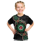 Australia Bowel Cancer Awareness Month Kid T Shirt Brave Strong Aboriginal Art