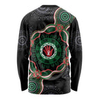 Australia Bowel Cancer Awareness Month Long Sleeve Shirt Brave Strong Aboriginal Art