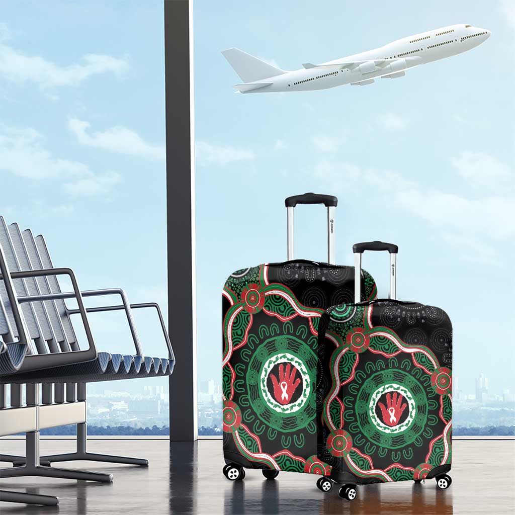 Australia Bowel Cancer Awareness Month Luggage Cover Brave Strong Aboriginal Art