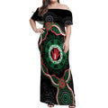 Australia Bowel Cancer Awareness Month Off Shoulder Maxi Dress Brave Strong Aboriginal Art