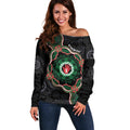 Australia Bowel Cancer Awareness Month Off Shoulder Sweater Brave Strong Aboriginal Art
