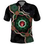 Australia Bowel Cancer Awareness Month Polo Shirt Brave Strong Aboriginal Art