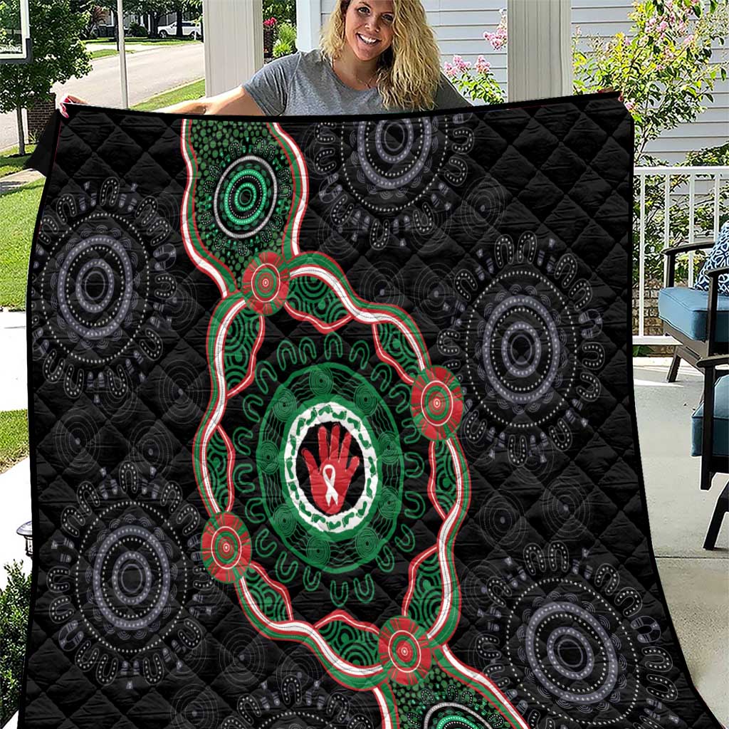 Australia Bowel Cancer Awareness Month Quilt Brave Strong Aboriginal Art