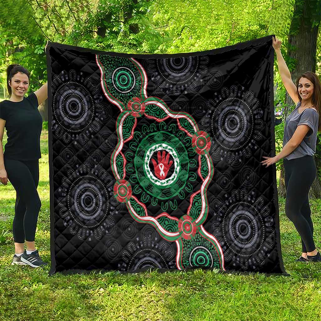 Australia Bowel Cancer Awareness Month Quilt Brave Strong Aboriginal Art