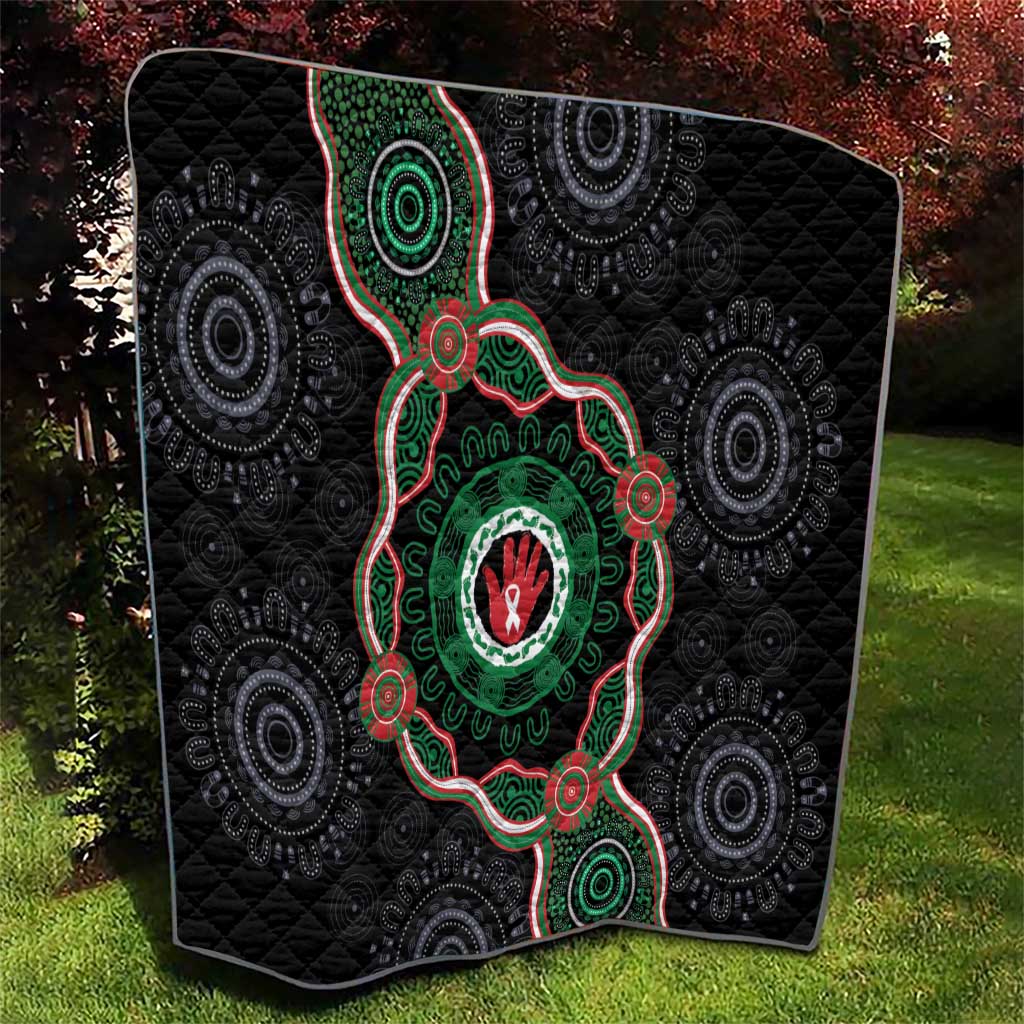 Australia Bowel Cancer Awareness Month Quilt Brave Strong Aboriginal Art