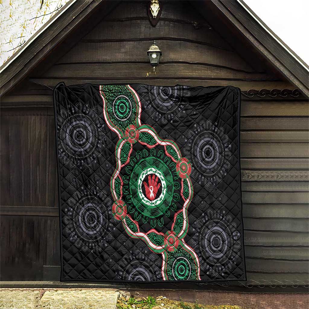 Australia Bowel Cancer Awareness Month Quilt Brave Strong Aboriginal Art