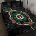 Australia Bowel Cancer Awareness Month Quilt Bed Set Brave Strong Aboriginal Art