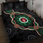 Australia Bowel Cancer Awareness Month Quilt Bed Set Brave Strong Aboriginal Art