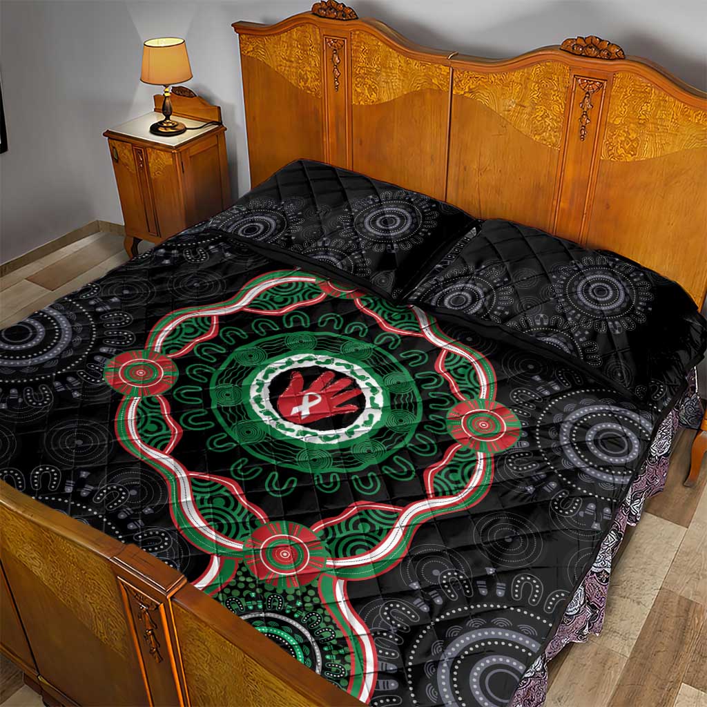 Australia Bowel Cancer Awareness Month Quilt Bed Set Brave Strong Aboriginal Art