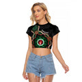 Australia Bowel Cancer Awareness Month Raglan Cropped T Shirt Brave Strong Aboriginal Art