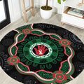 Australia Bowel Cancer Awareness Month Round Carpet Brave Strong Aboriginal Art