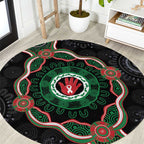 Australia Bowel Cancer Awareness Month Round Carpet Brave Strong Aboriginal Art